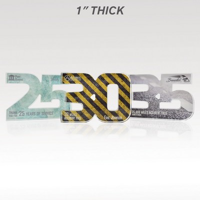 1" Acrylic Numerals Style 35 – Traditional Series