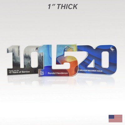 1" USA-Made Acrylic Numerals Style 15 – Traditional Series