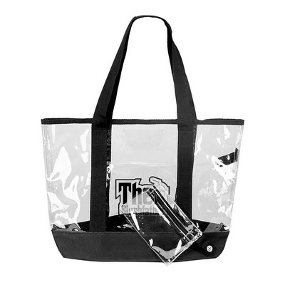 Clear Vinyl Tote Bag with Coin Purse